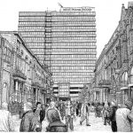 West Riding House, Leeds, drawing by Simon Lewis