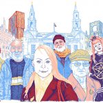 Humans of Leeds drawing, by Simon Lewis