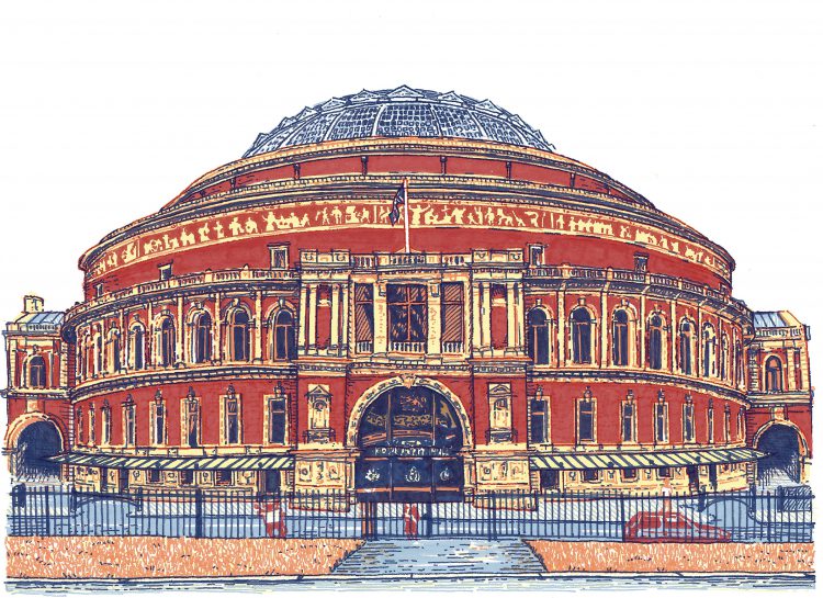 Royal Albert Hall, illustration by Simon Lewis