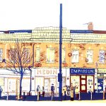 Chapeltown Road, Leeds screenprint by Simon Lewis