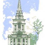 Christchurch, spitalfields, London, illustration by Simon Lewis