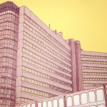 Merrion House, Leeds screenprint by Simon Lewis