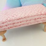 Pink Wafer footstool, by Simon Lewis