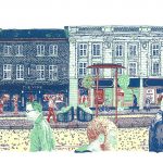 The Headrow, Leeds screenprint by Simon Lewis