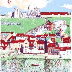 Whitby screenprint by Simon Lewis