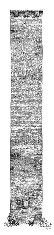 drawing of Tower Works I by Simon Lewis