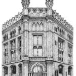St Paul's House - Leeds drawing by Simon Lewis